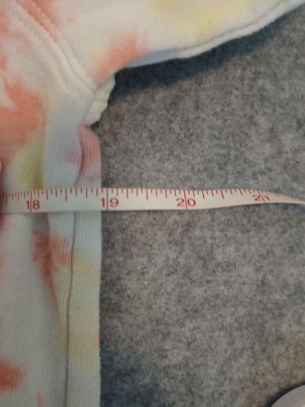 Aeropostale Tie-Dye Hoodie in Coral and Pale Yellow - Picture 5 of 5